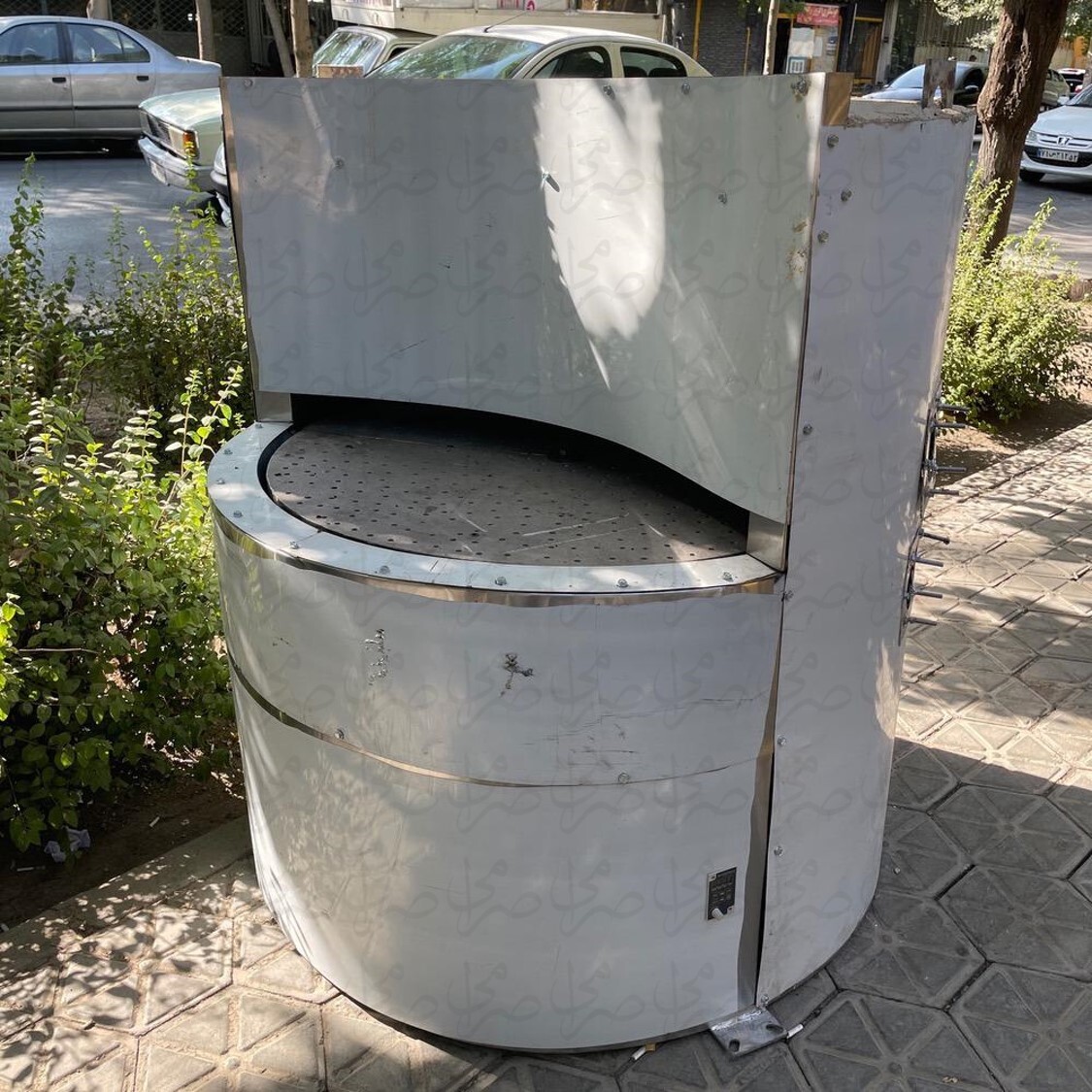  تنور نان گردان استیل دو جداره STN120 - تنور نان چرخان - تنور نان رستورانی - تنور نان 120 سانتی متر 