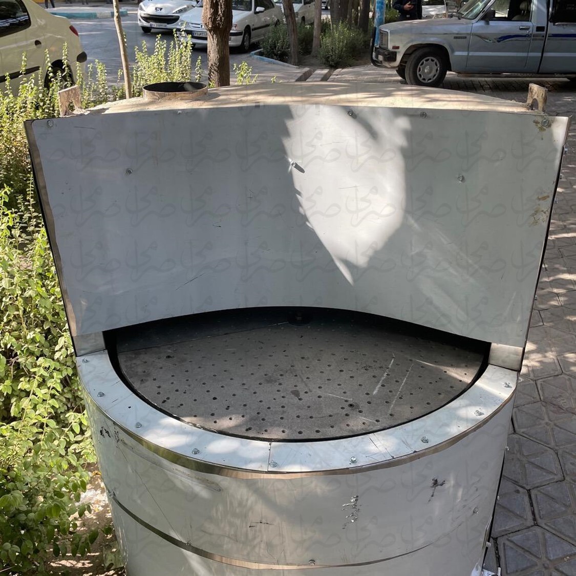  تنور نان گردان استیل دو جداره STN120 - تنور نان چرخان - تنور نان رستورانی - تنور نان 120 سانتی متر 