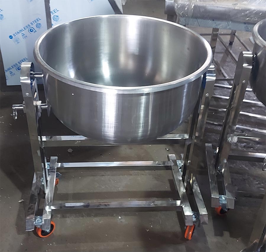 پایتل خیساندن برنح دهنه 76 - پاتیل استیل برنج خیساندن - پاتیل برنجی استیل