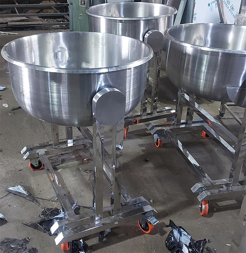 پایتل خیساندن برنح دهنه 76 - پاتیل استیل برنج خیساندن - پاتیل برنجی استیل